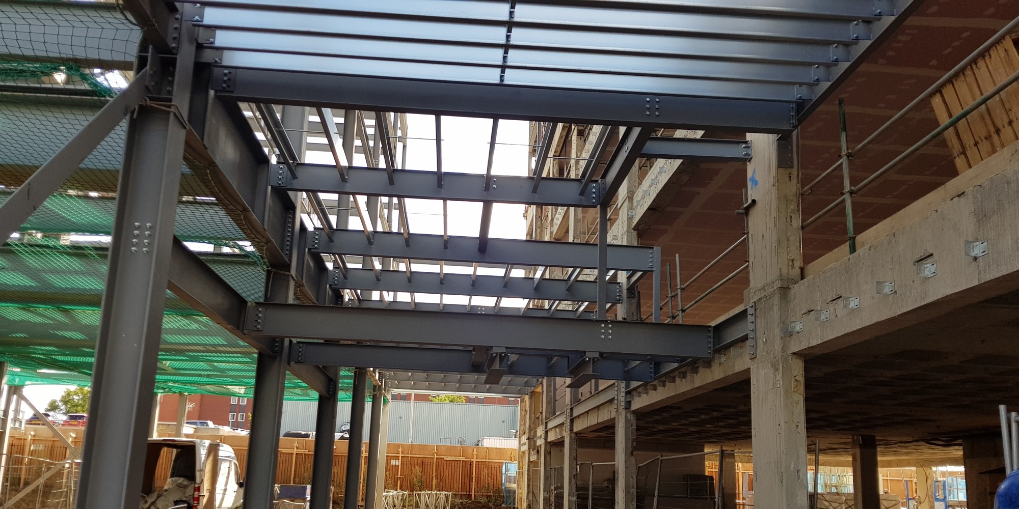 image of structural steelwork and steelwork connections